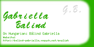 gabriella balind business card