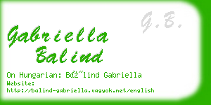 gabriella balind business card